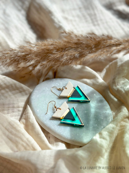 Boucles d'oreilles | Delta vert