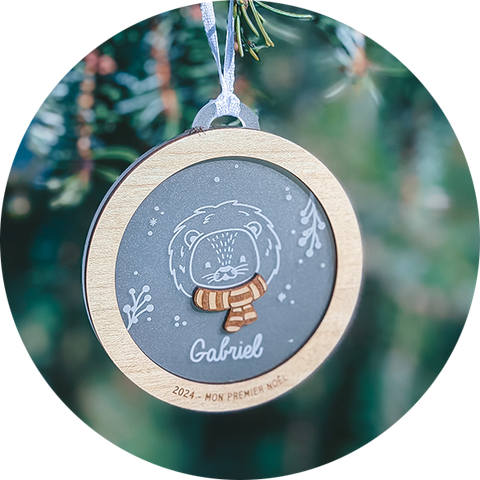 Boule de Noël “Mon premier Noël” | Lion