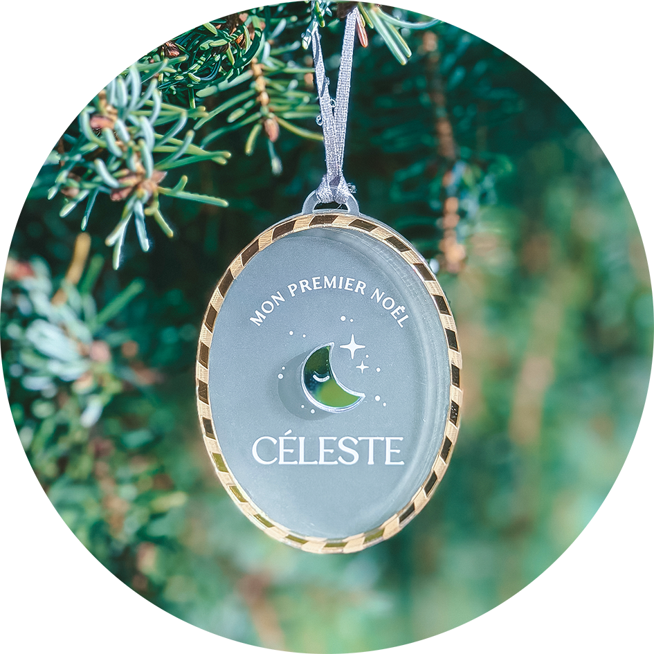 Boule de Noël “Mon premier Noël” | Lune