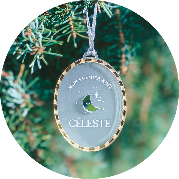 Boule de Noël “Mon premier Noël” | Lune