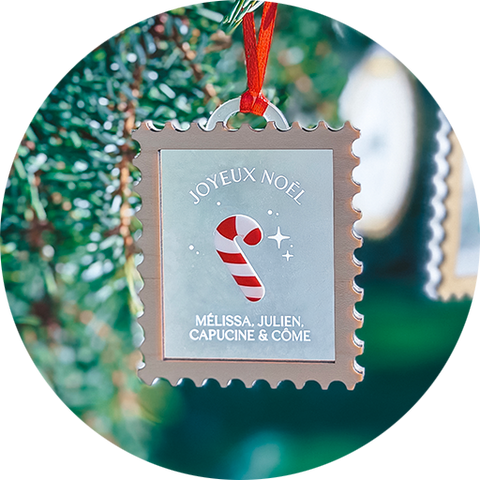 Boule de Noël | Timbre "Family"