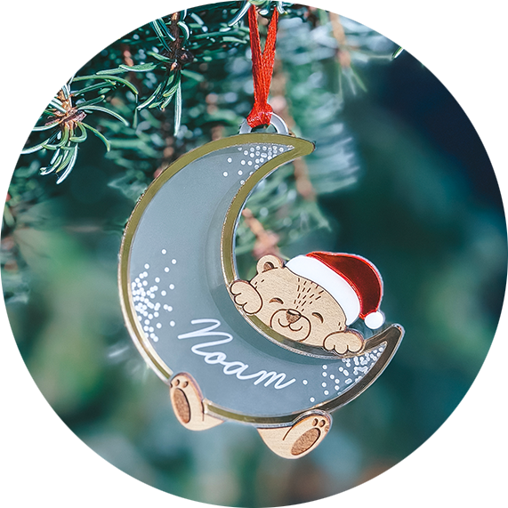 Boule de Noël | Petit ours lunaire