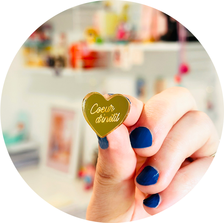 Pin's | Coeur d'instit en or
