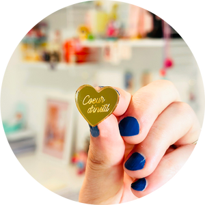 Pin's | Coeur d'instit en or