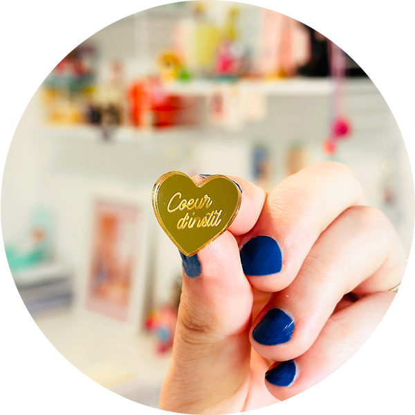 Pin's | Coeur d'instit en or