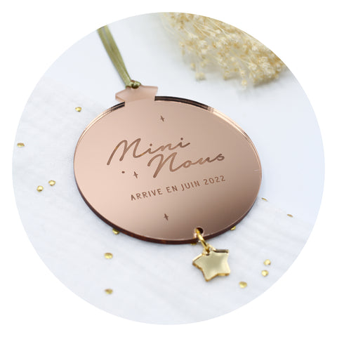 Boule de Noël | Annonce grossesse miroir