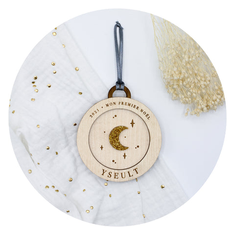 Boule de Noël | Lune pailleté