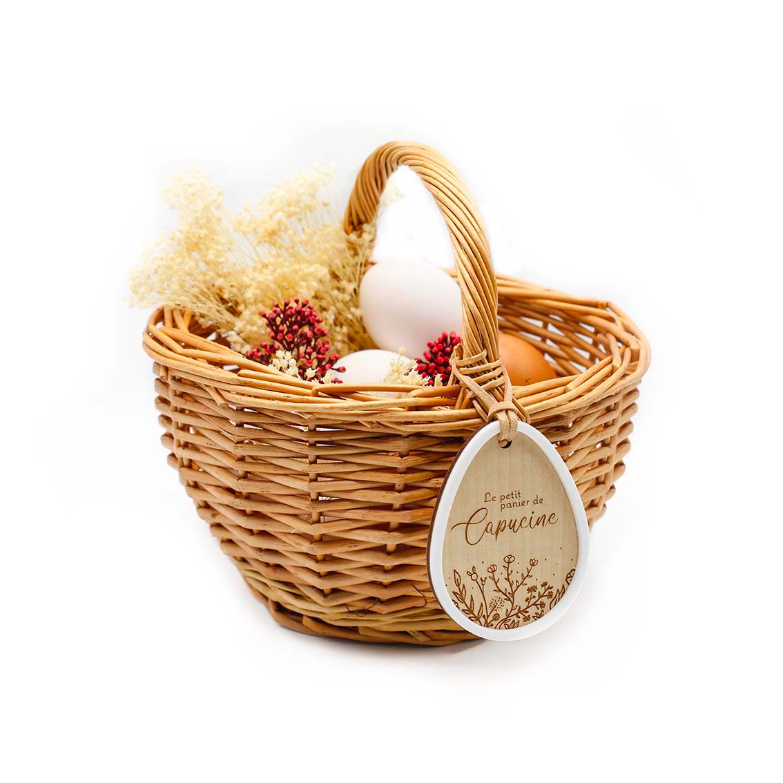 Nominette de Pâques | Mon petit oeuf fleuri (avec ou sans panier)