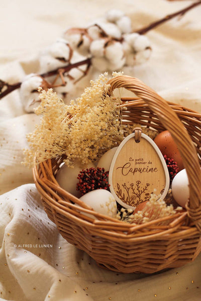 Nominette de Pâques | Mon petit oeuf fleuri (avec ou sans panier)