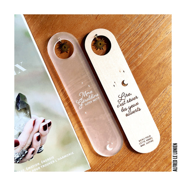 Marque-page en plexi personnalisable