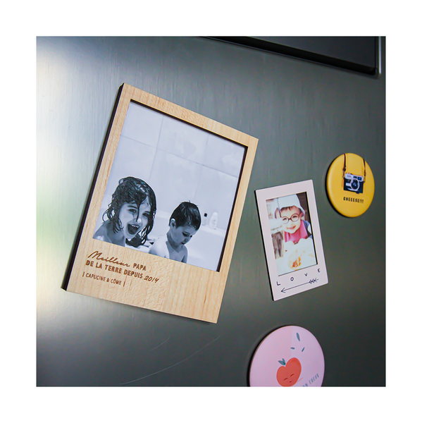 Polaroïd magnétique | On t'aime papa (à personnaliser)